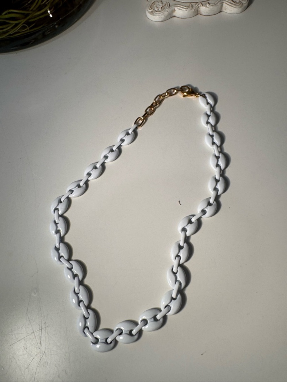 5/10$ White Link Chain Necklace by